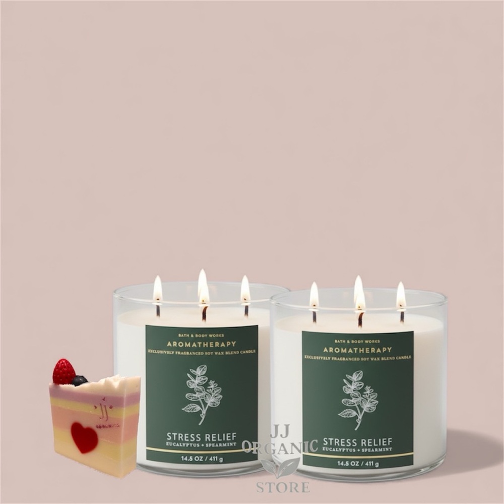 Stress Relief Aromatherapy Candle Set - Green